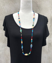 40" Long Mixed Bead Boho Necklace
