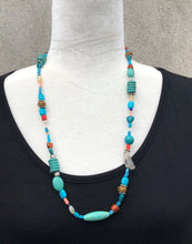 27" Long Mixed Bead Boho Necklace